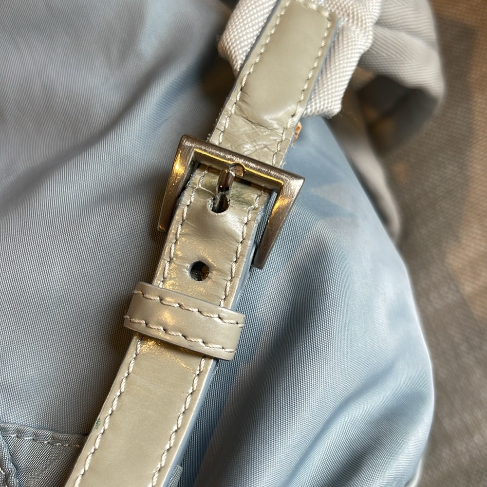 Prada Tessuto Nylon Leather accented backpack grey - Picture 6 of 12